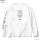 CLUCT DROP SHOULDER L/S (WHITE) [STAND BY ME��CLUCT] #04008
