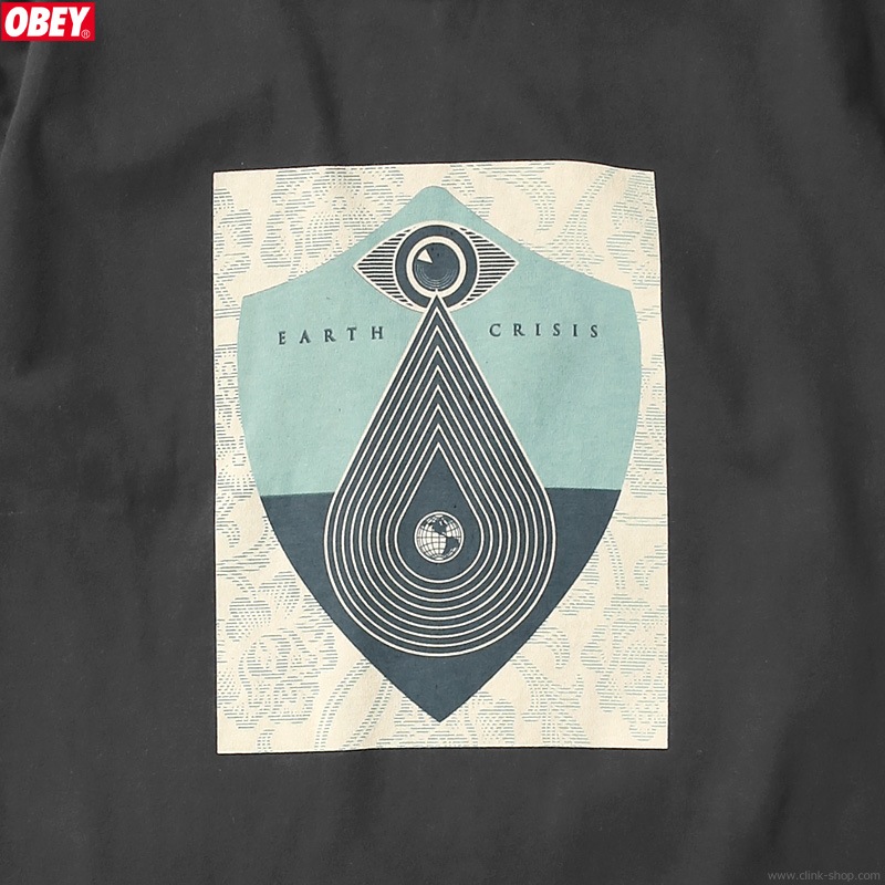 OBEY ORGANIC SUPERIOR TEE "EARTH CRISIS" (BLACK) ��SHEPARD FAIREY COLLECTION�� (BLACK)