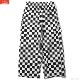 COOKMAN WIDE CHEF PANTS CHECKER BLACK