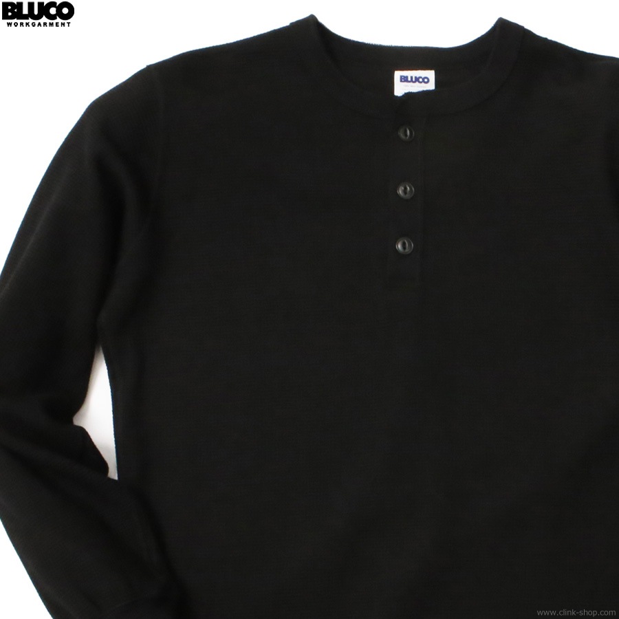 BLUCO HENRY NECK THERMAL SHIRT (BLACK) [155-12-020]