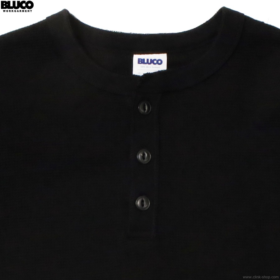 BLUCO HENRY NECK THERMAL SHIRT (BLACK) [155-12-020]