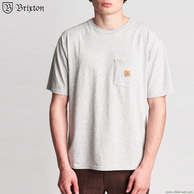 BRIXTON MAIN LABEL S/S POCKET KNIT (ASH)