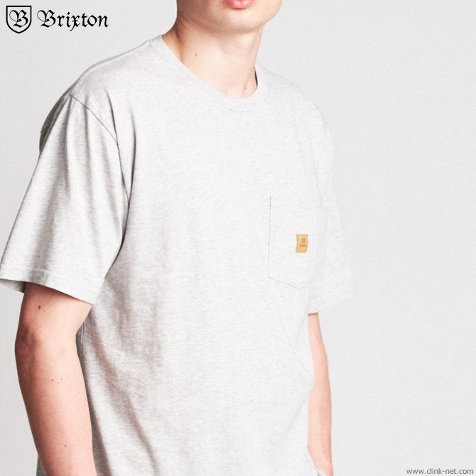 BRIXTON MAIN LABEL S/S POCKET KNIT (ASH)