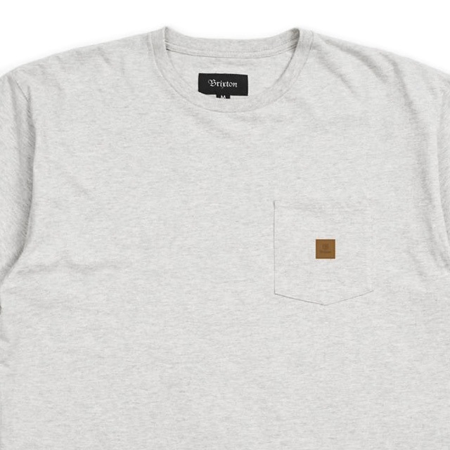 BRIXTON MAIN LABEL S/S POCKET KNIT (ASH)