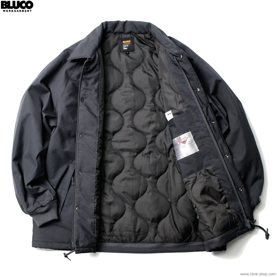 BLUCO T/C COACH JACKET -QUILTING LINING- (BLACK) [147-31-051]
