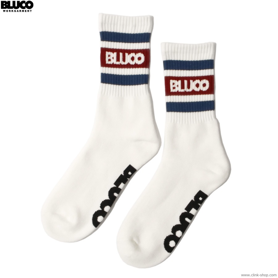 BLUCO 2-PACK SOX -Line- (WHITE/NAVY&WHITE/BURGUNDY) [153-55-003]