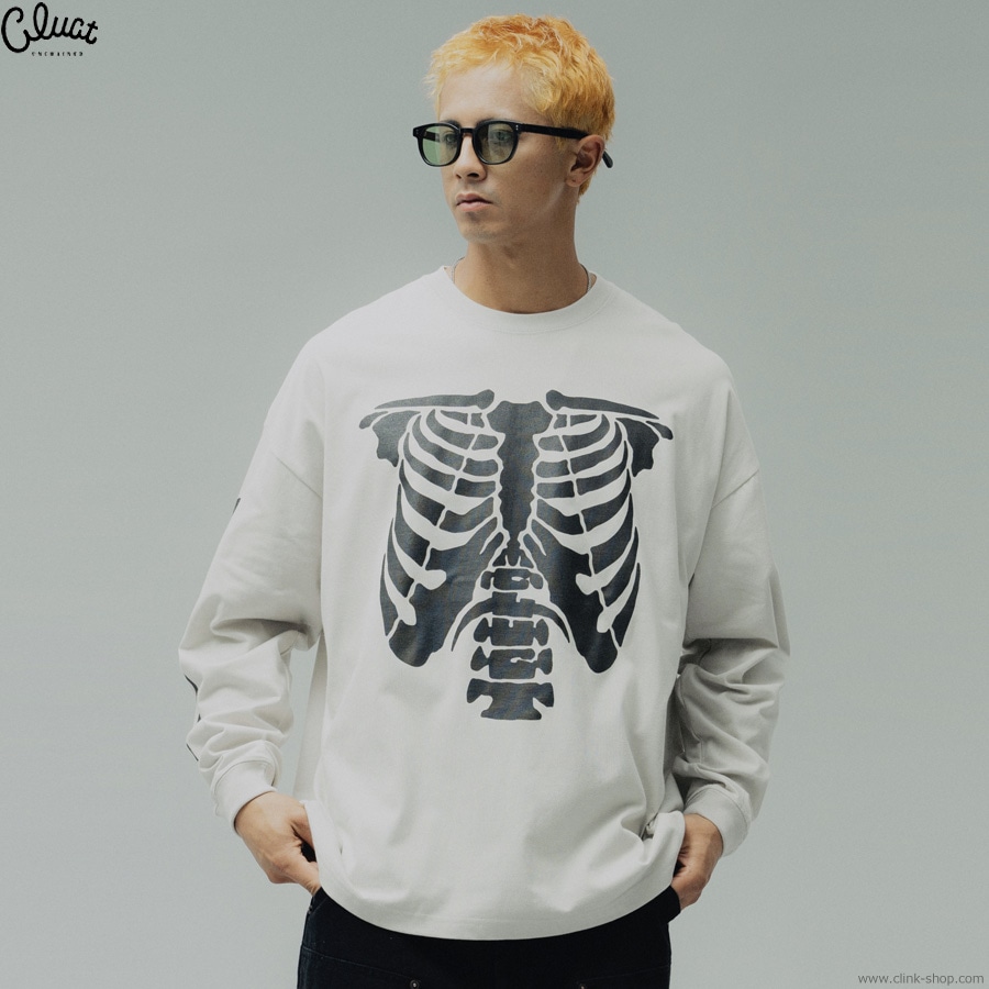 CLUCT BONE (WHITE) [L/S W TEE] 05195