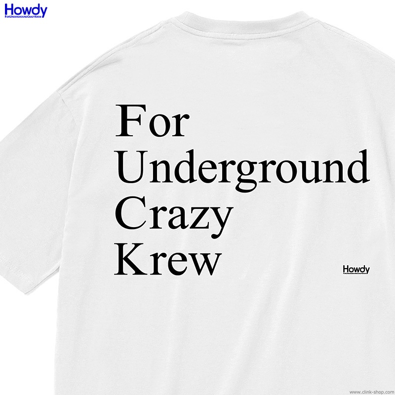 Howdy F.U.C.K. Pocket Big T (WHITE) [HWD2001-TE02]