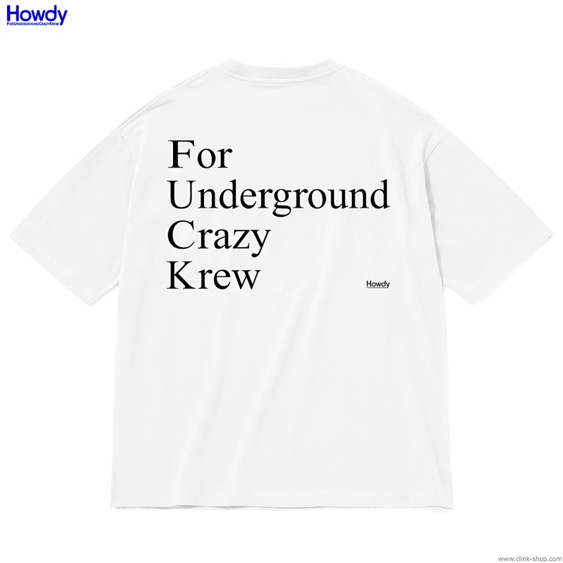 Howdy F.U.C.K. Pocket Big T (WHITE) [HWD2001-TE02]
