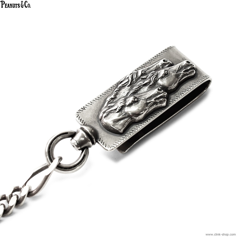 PEANUTS & CO. HORSE CLIP TYPE WALLETCHAIN (SLIVER)