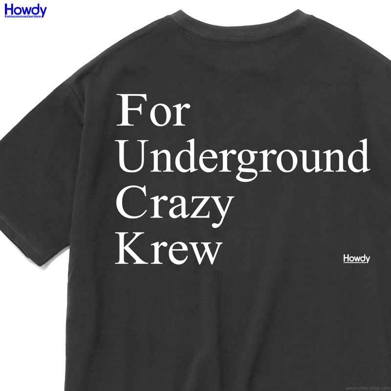 Howdy F.U.C.K. Pocket Big T (BLACK) [HWD2001-TE02]