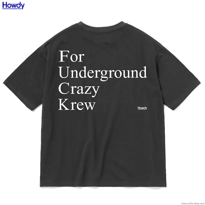 Howdy F.U.C.K. Pocket Big T (BLACK) [HWD2001-TE02]