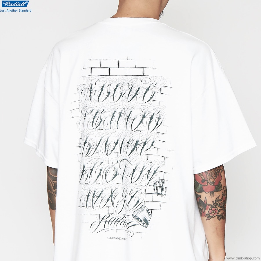 RADIALL WALL - CREW NECK T-SHIRT S/S (WHITE) [RAD-23SS-TEE014]