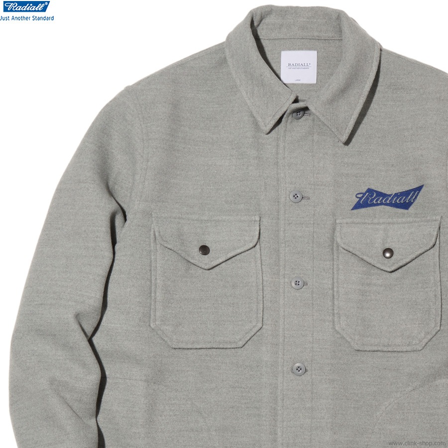 SALE 30��OFF RADIALL Bowtie - CPO SHIRT L/S (GRAY) [RAD-25AW-SH004]