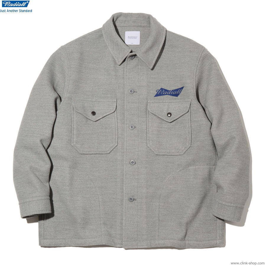 SALE 30��OFF RADIALL Bowtie - CPO SHIRT L/S (GRAY) [RAD-25AW-SH004]