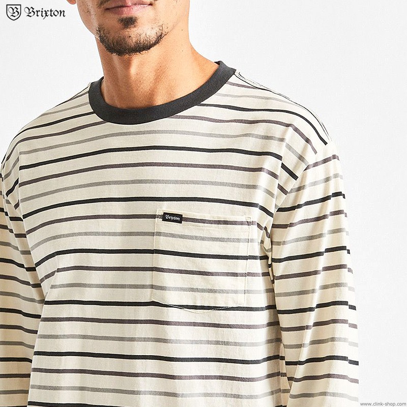 BRIXTON HILT L/S POCKET KNIT (DOVE)