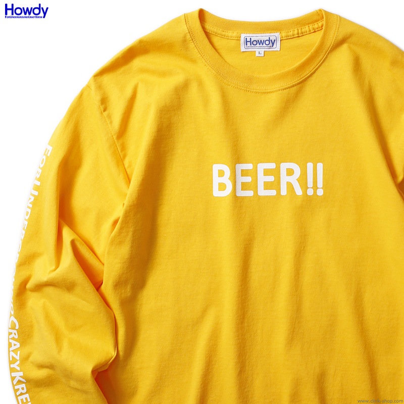 Howdy BEER LS T (GOLD) [HWD2001-TE03]