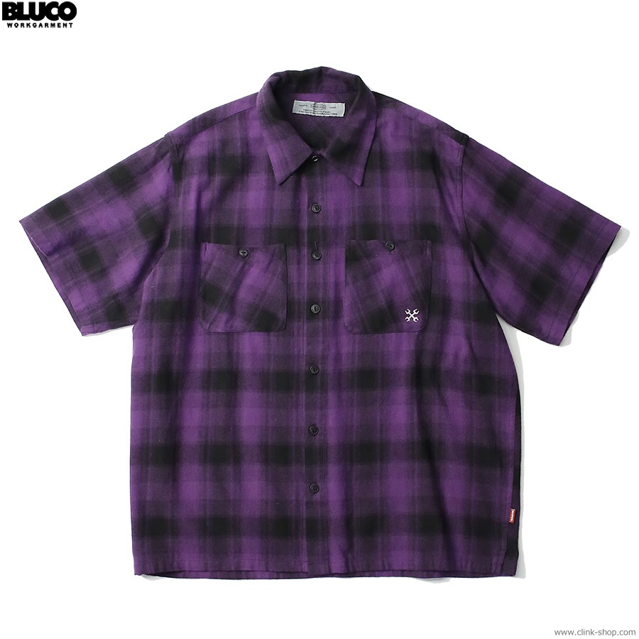 BLUCO OMBRE WORK SHIRT S/S (PURPLE) [1106-3A02]