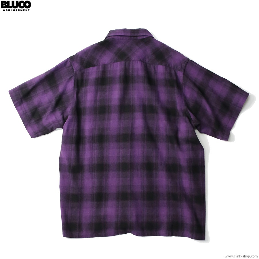BLUCO OMBRE WORK SHIRT S/S (PURPLE) [1106-3A02]