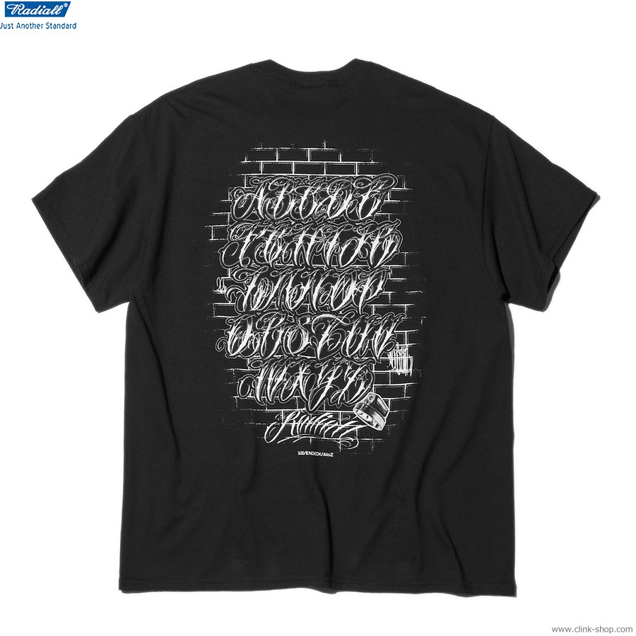 RADIALL WALL - CREW NECK T-SHIRT S/S (BLACK) [RAD-23SS-TEE014]