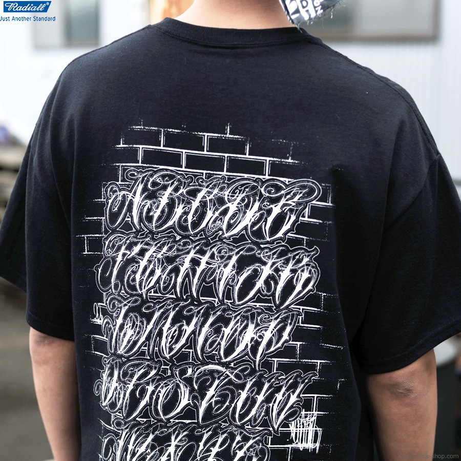 RADIALL WALL - CREW NECK T-SHIRT S/S (BLACK) [RAD-23SS-TEE014]