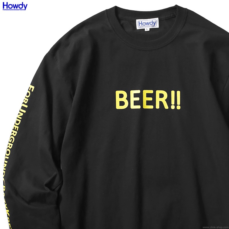 Howdy BEER LS T (BLACK) [HWD2001-TE03]