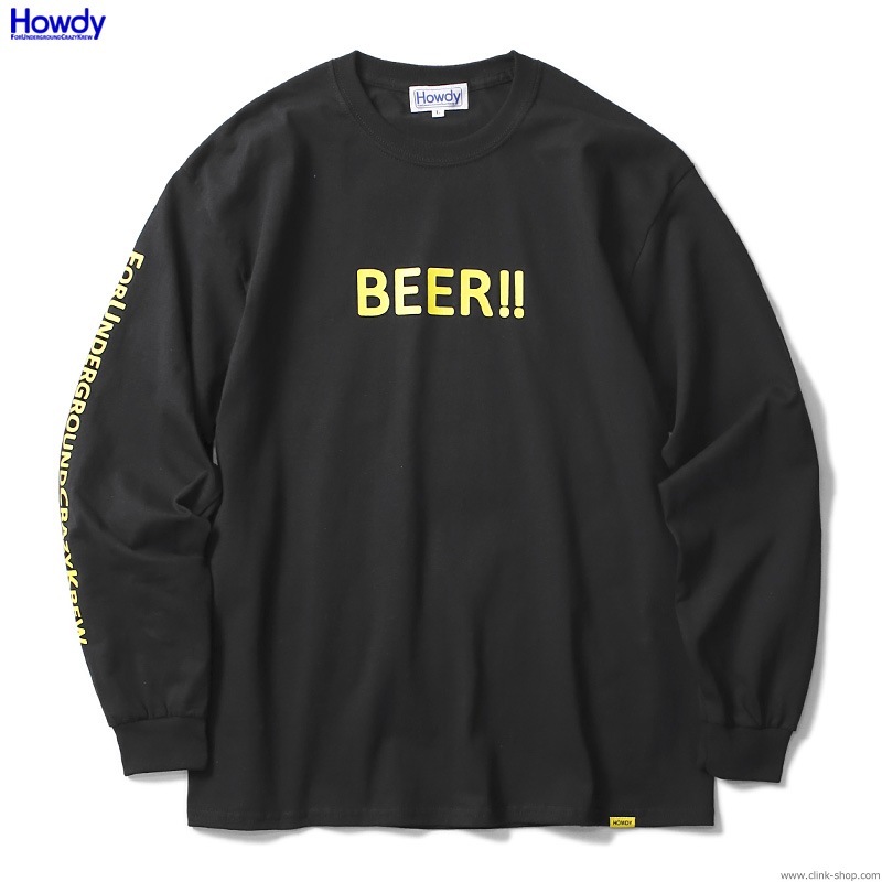 Howdy BEER LS T (BLACK) [HWD2001-TE03]