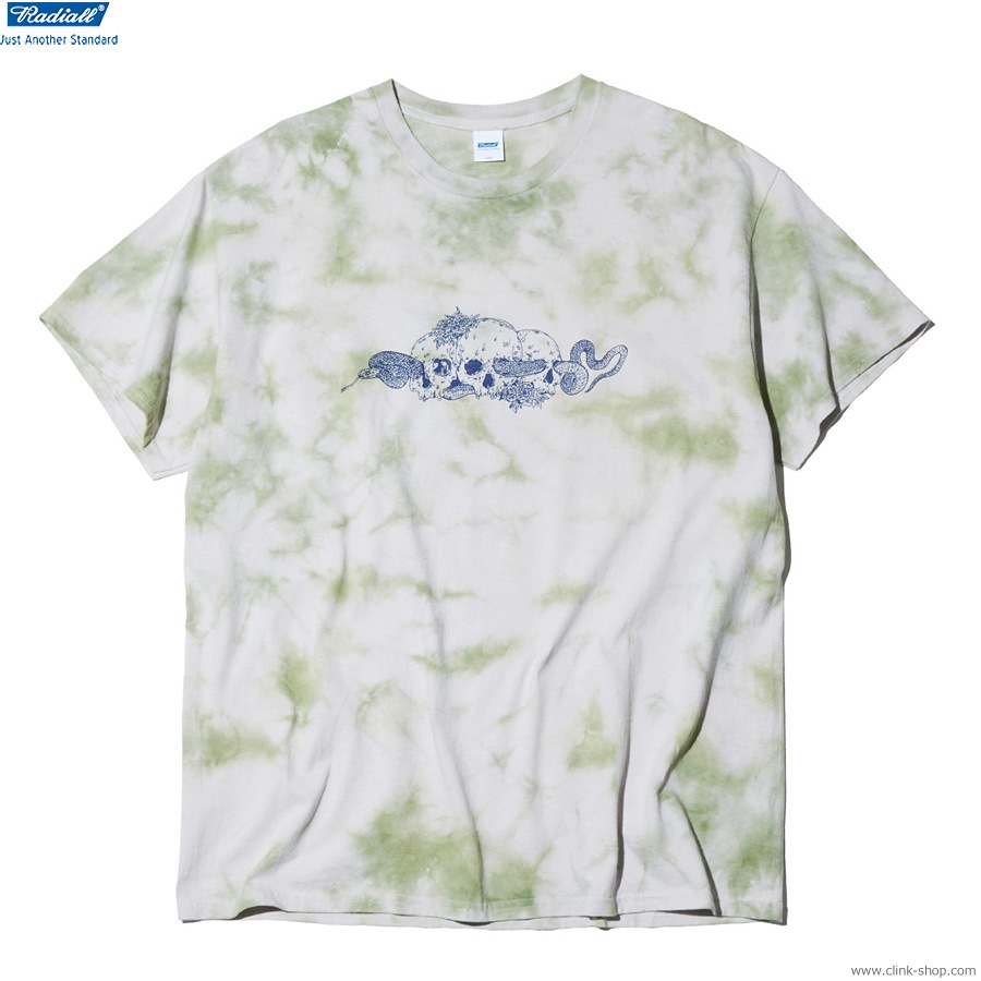 RADIALL SUZUME - CREW NECK T-SHIRT S/S (GREEN TIE-DYE) [RAD-23SS-SPOT-TEE002]