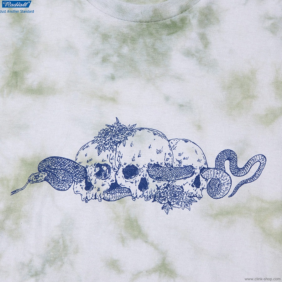 RADIALL SUZUME - CREW NECK T-SHIRT S/S (GREEN TIE-DYE) [RAD-23SS-SPOT-TEE002]