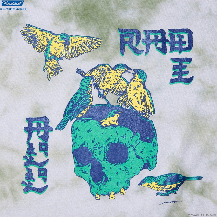 RADIALL SUZUME - CREW NECK T-SHIRT S/S (GREEN TIE-DYE) [RAD-23SS-SPOT-TEE002]