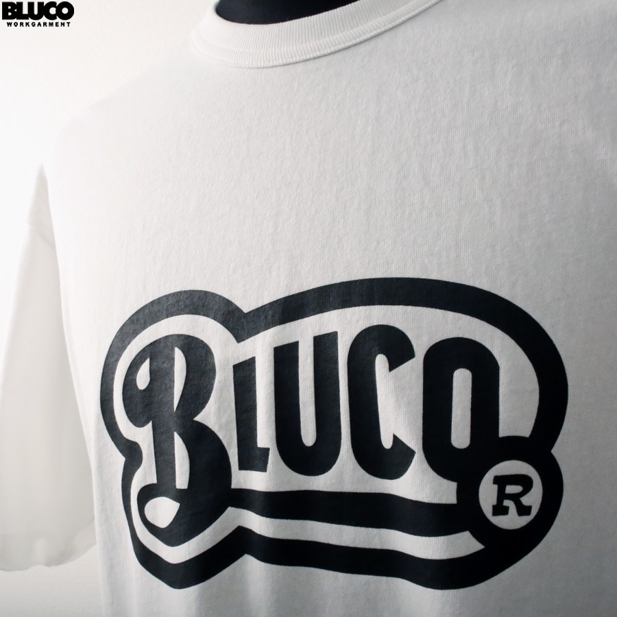 SALE 20��OFF BLUCO PRINT TEE -Old- (WHITE-BLACK) [153-22-011]