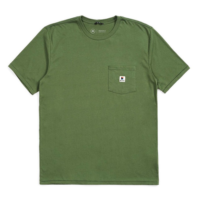 BRIXTON STOWELL S/S POCKET (LEAF)