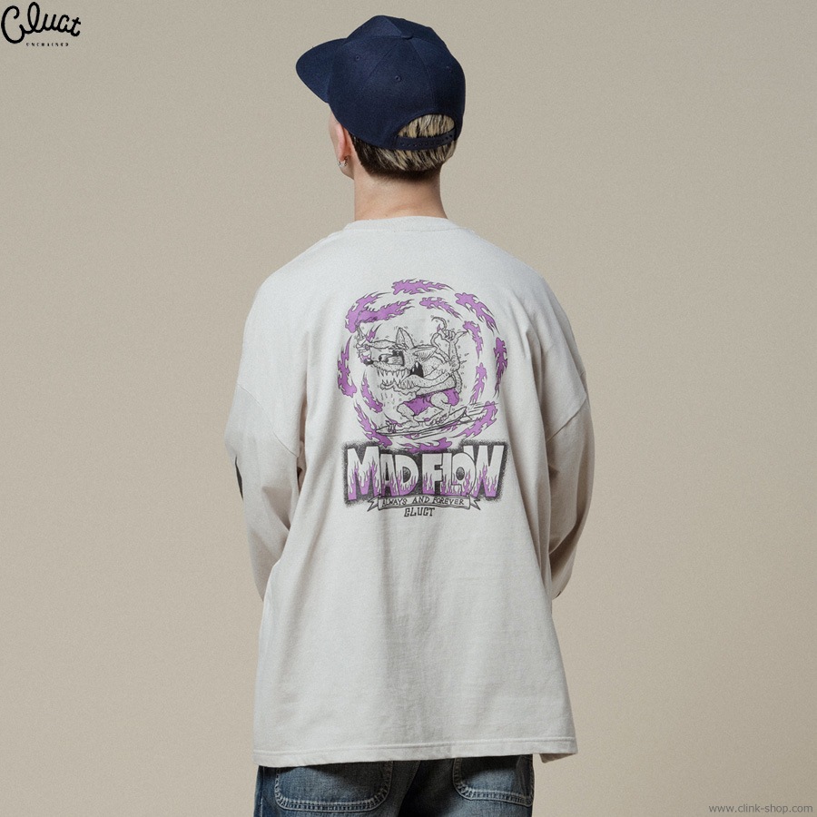 CLUCT MADFLOW [WIDE L/S TEE] (F.GRAY) #05047