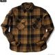BLUCO BUFFALO CHECK FLANNEL SHIRT (BROWN) [155-11-048]