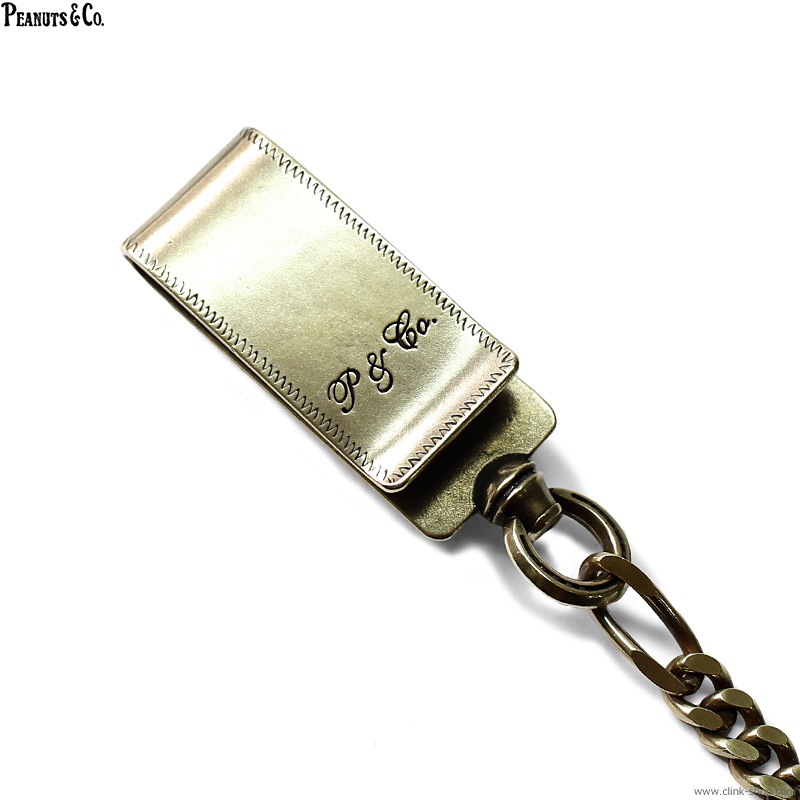 PEANUTS & CO. HORSE CLIP TYPE KEYCHAIN (BRASS)