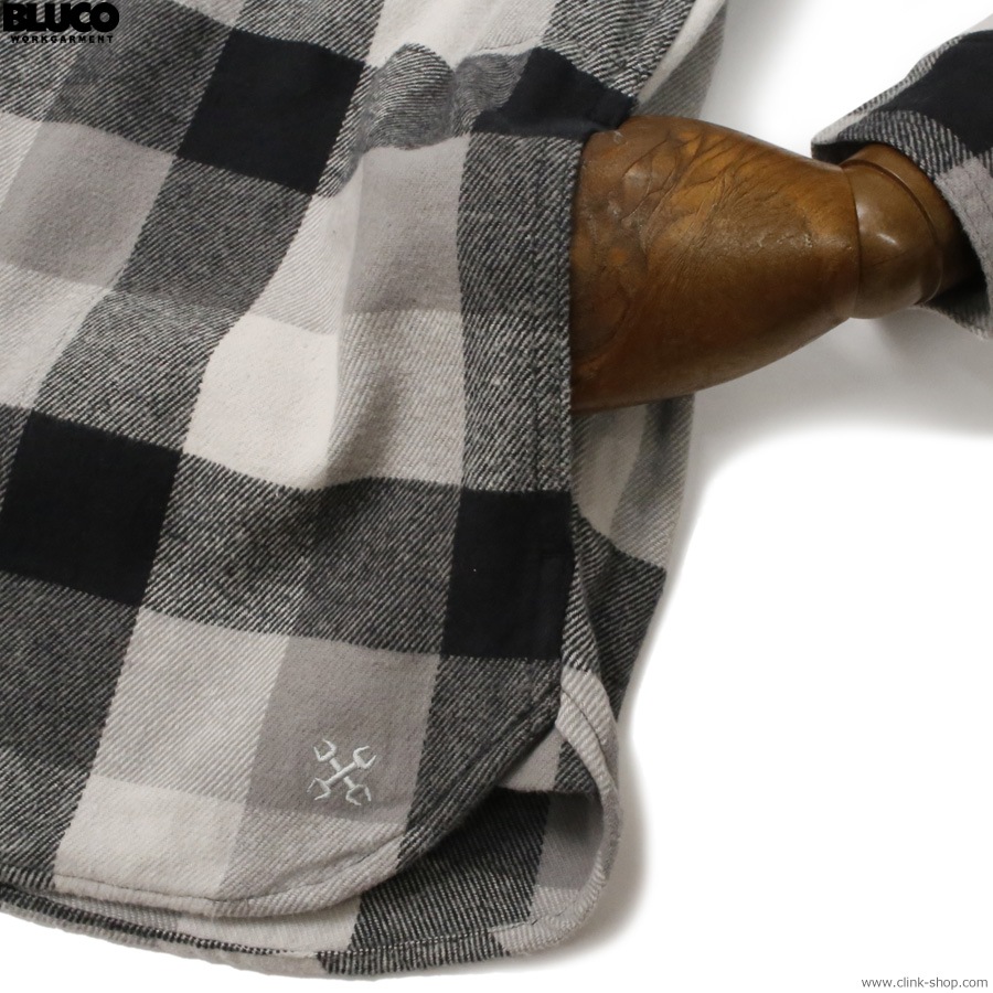 BLUCO BUFFALO CHECK FLANNEL SHIRT (BLACK) [155-11-048]