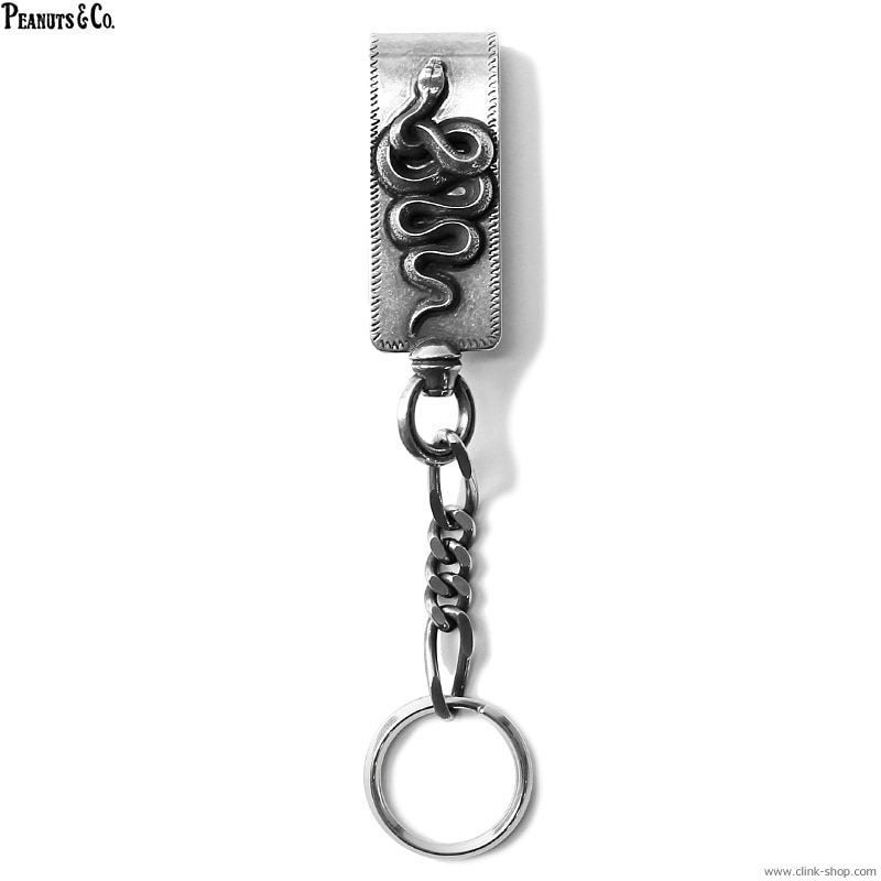 PEANUTS & CO. SNAKE CLIP TYPE KEYCHAIN (SLIVER)