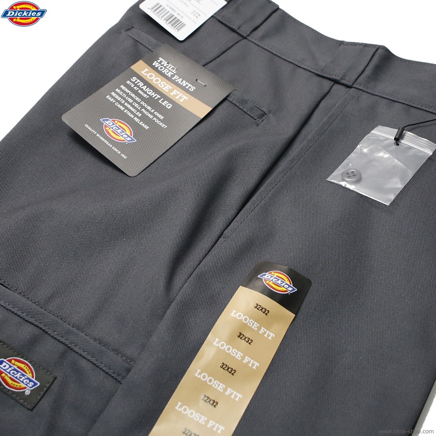 Dickies LOOSE FIT 85283 DOUBLE KNEE WORK PANTS (CHARCOAL)