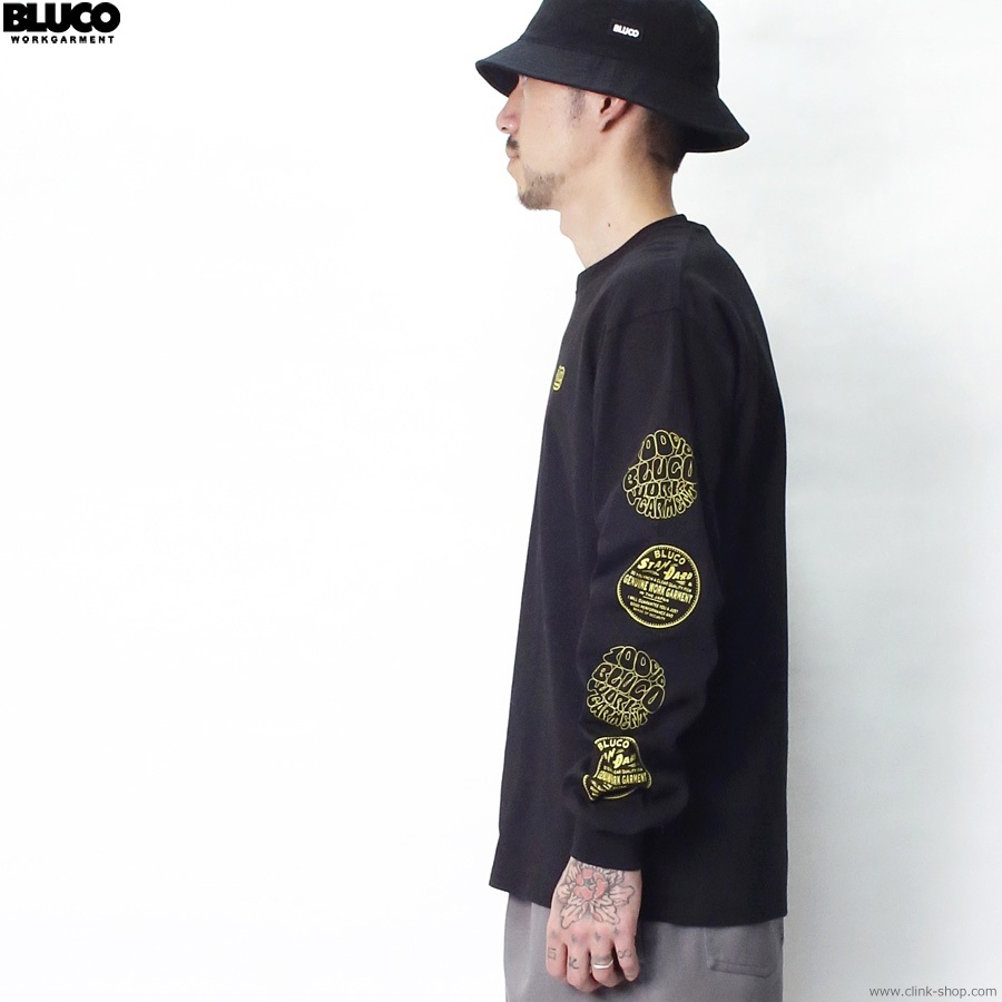 BLUCO PRINT L/S TEE - Old Logo - (BLACK) [141-12-002]