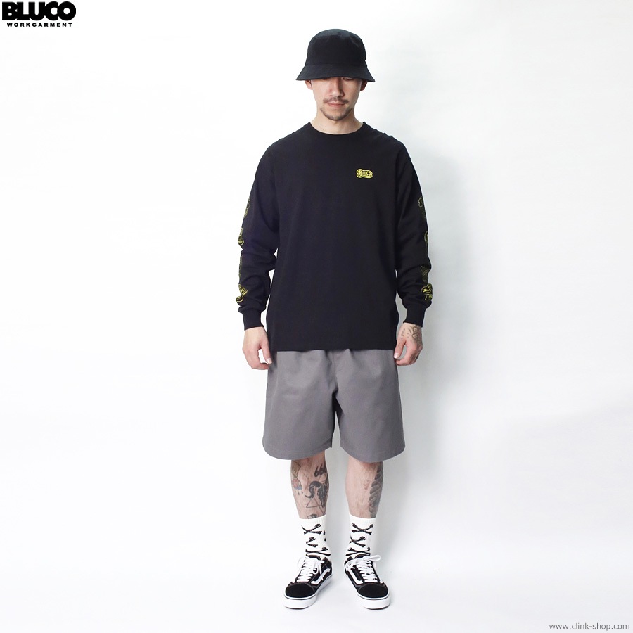 BLUCO PRINT L/S TEE - Old Logo - (BLACK) [141-12-002]