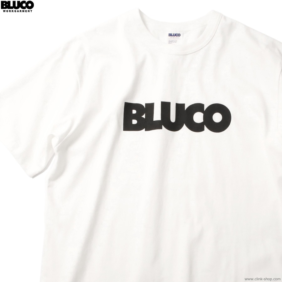 SALE 20��OFF BLUCO PRINT TEE -Logo- (WHITE-BLACK) [153-22-006]