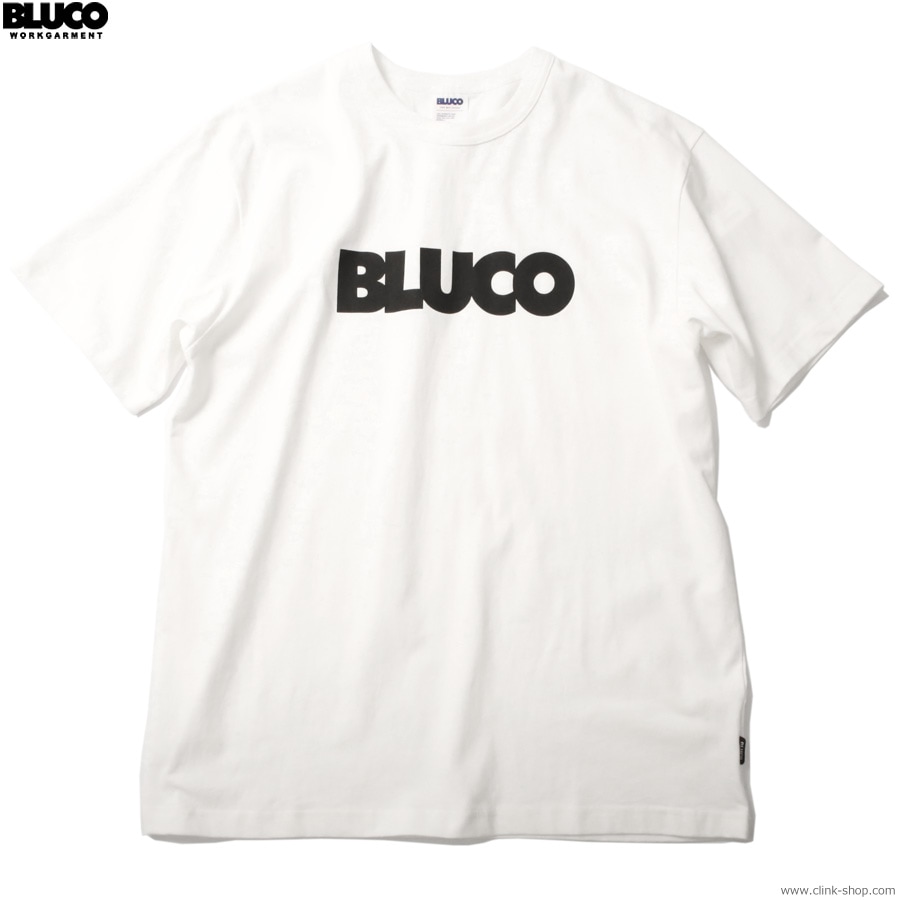 SALE 20��OFF BLUCO PRINT TEE -Logo- (WHITE-BLACK) [153-22-006]