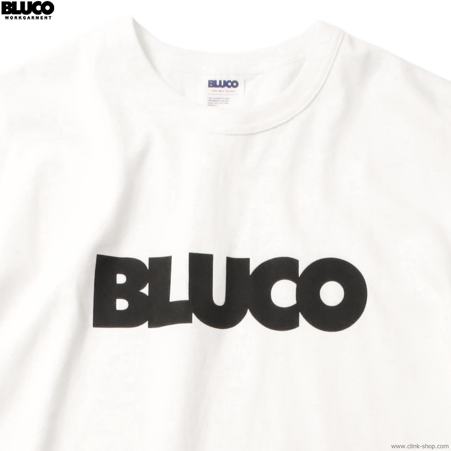 SALE 20��OFF BLUCO PRINT TEE -Logo- (WHITE-BLACK) [153-22-006]