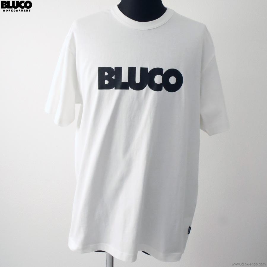 SALE 20��OFF BLUCO PRINT TEE -Logo- (WHITE-BLACK) [153-22-006]