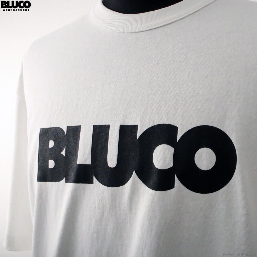 SALE 20��OFF BLUCO PRINT TEE -Logo- (WHITE-BLACK) [153-22-006]