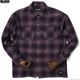 BLUCO OMBRE CHECK FLANNEL SHIRT (PURPLE) [155-11-047]