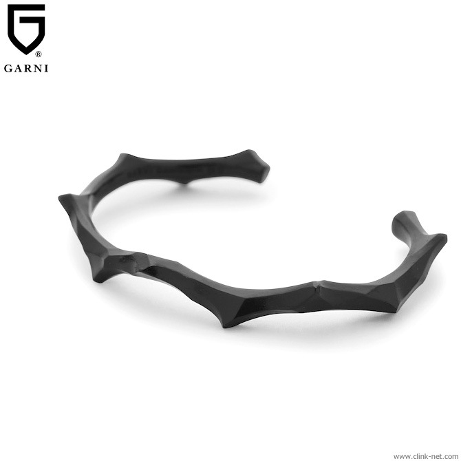 GARNI CUTTING THORN BANGLE - BS - (BLACK) [GB19012]