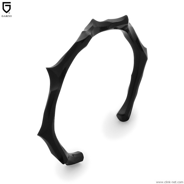 GARNI CUTTING THORN BANGLE - BS - (BLACK) [GB19012]