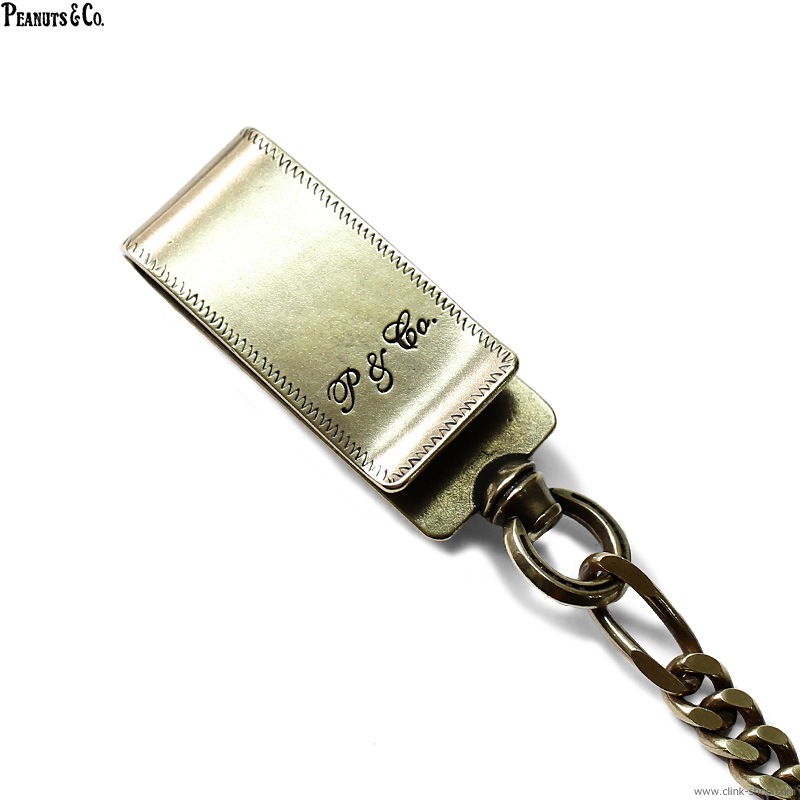 PEANUTS & CO. SNAKE CLIP TYPE KEYCHAIN (BRASS)