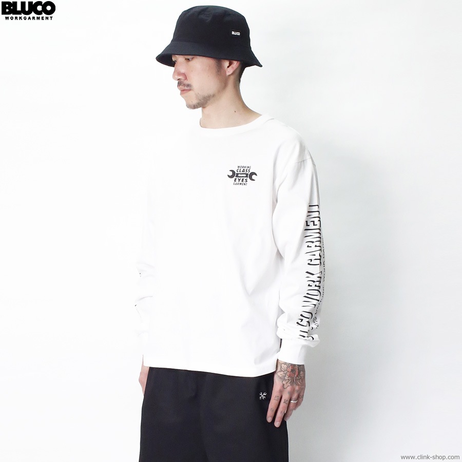 BLUCO PRINT L/S TEE - WCT - (WHITE-BLACK) [141-12-001]